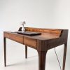 Premium Handcrafted Desk Table, Mid-century Home Office Desk in Solid Walnut Wood with Rounded Design, Office Furniture Premium Handcrafted Desk Table, Mid-century Home Office Desk in Solid Walnut Wood with Rounded Design, Office Furniture