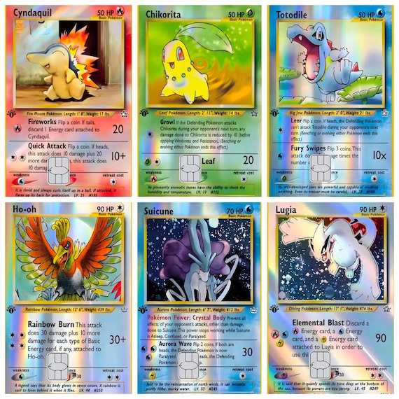 Pokemon Style Debit/Credit Card Sticker | Vinyl Decal with Chip Cutout | Fun Bank Card Skins | Pikachu, Charizard & More Designs - Image 2