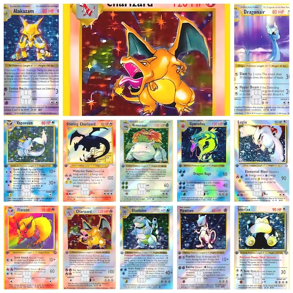 Pokemon Style Debit/Credit Card Sticker | Vinyl Decal with Chip Cutout | Fun Bank Card Skins | Pikachu, Charizard & More Designs