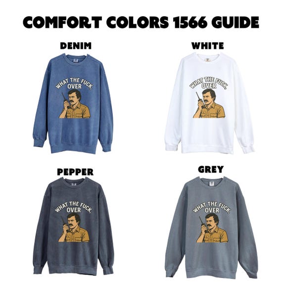 What the Fuck Over Funny Sweatshirt, Retro Walkie Talkie Graphic Pullover, Sarcastic Unisex Crewneck, Vintage 70s Style Confusion Gift - Image 7