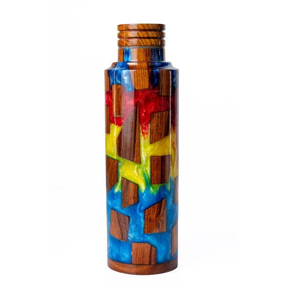 Insulated Water Bottle Leak-Proof, for Sports, Travel, office and School Epoxy resin bottle - Image 8