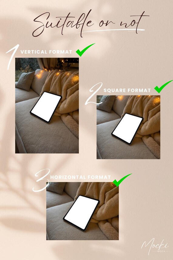 iPad Screen Mockup, Digital Planner Mockup, Cozy Tablet Screen Mockup, Web Design Branding Mockup, Editable Blank E-book Mockup - Image 6