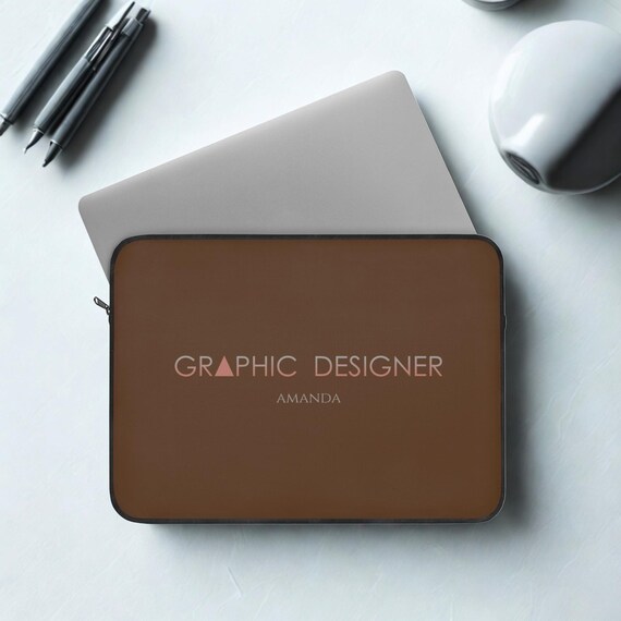 Costumizable Graphic Designer Laptop Sleeve: Personalized Notebook Accessory for Illustration Artist, Minimalist Art - Image 6