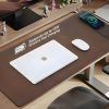 Leather Desk Pad with Wireless Charging: Large Personalized Mousepad